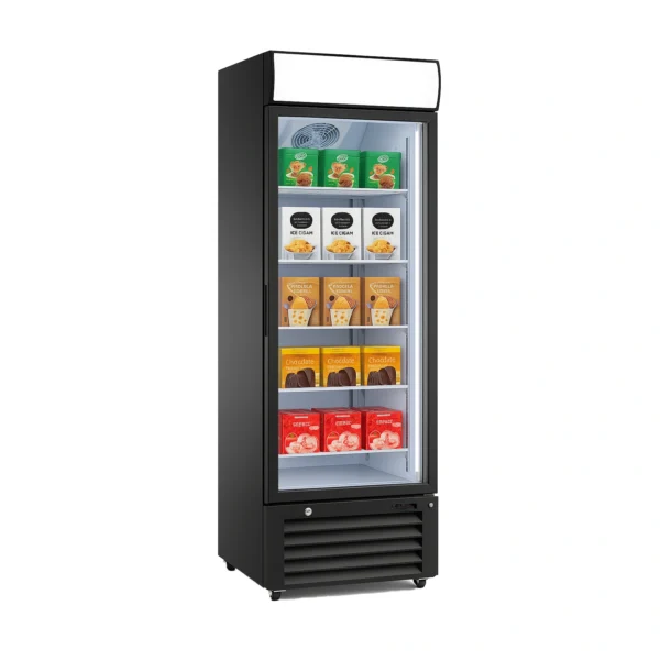 SNOWVA Freezer Glass Door Display Freezer 383L Black