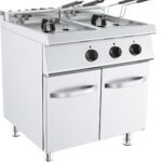 قلاية بطاطس دبل غاز بعدد 2 حوض وسعة 15+15 لتر تركية الصناعة