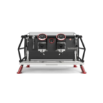 سانريمو كافيه ريسر آلة الإسبرسو بمجموعتين و باللون الأسود و الأحمر الشفاف