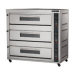 فرن بيتزا كهربائي 3 باب يتسع لتسع صواني من برجايا