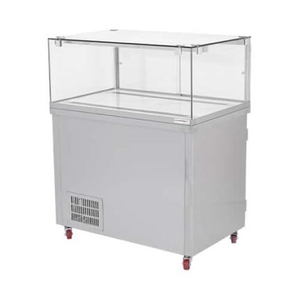 100cm stainless steel surface dessert display and storage refrigerator