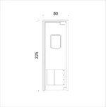 باب ستانلس ستيل مروحة درفة 80سم للمطابخ التجارية - Image 2