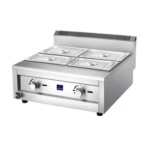 Gas food warmer 4 plates Countertop
