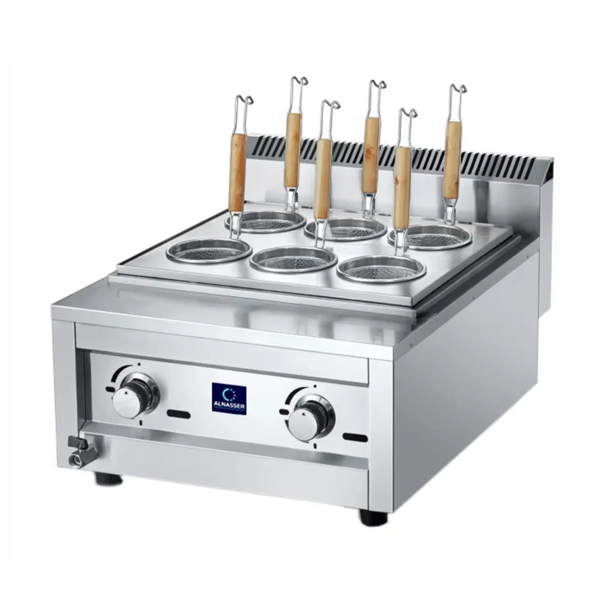 Pasta Gas Kettle 6 baskets Countertop - Image 1