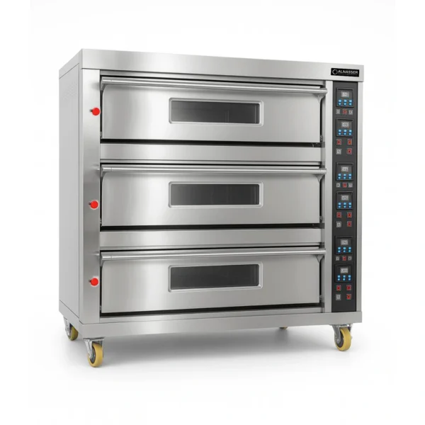 Gas oven 3 floors 6 trays stone surface 133 cm