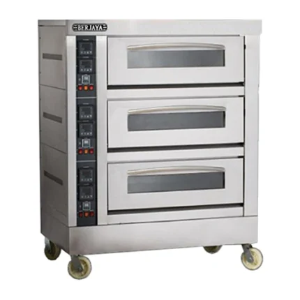BERJAYA Electric Oven 6 Trays 3 Deck Iron Surface
