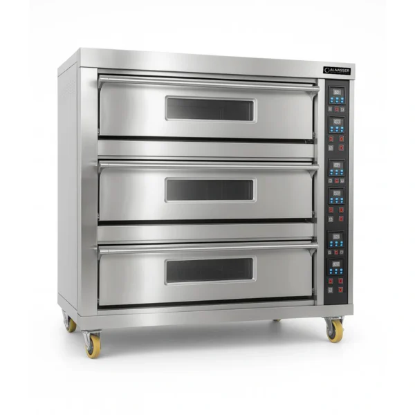 Electric oven 3 floors 9 trays stone surface 166 cm
