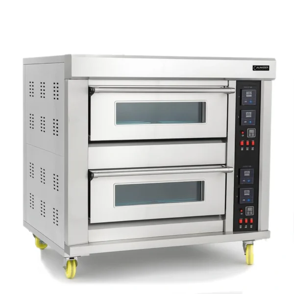 Electric double-decker oven 4 trays stone surface 122 cm