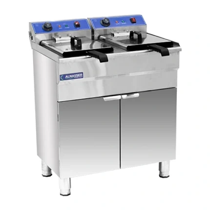 Electric fryer with double cupboard 16+16 liters