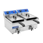 Electric fryer with double tap 16+16 liters