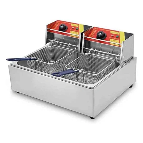 2×6 liter electric double fryer