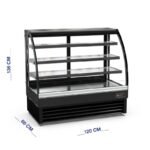 ثلاجة عرض حلويات وكيك 120 سم زجاج منحني