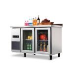 ثلاجة ستيل 2 باب زجاج 1.5 متر