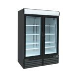 ثلاجة مشروبات 2 باب زجاج أسود سعة 1079 لتر