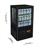 ثلاجة عرض على الطاولة للمياه والحلويات 58 لتر - Image 2