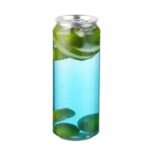 كرتون علب كانز بلاستيك شفافة مع غطاء 500 مل