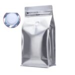 كيس تعبئة فضي سعة 1 كيلو مع سحاب وفلتر