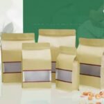 كيس تعبئة كرافت مع شباك وسحاب سعة ربع كيلو