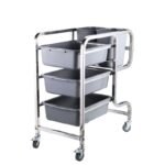 طاولة خدمة بلاستيك 3 أرفف