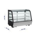 ثلاجة عرض على الطاولة للحلويات والمشروبات