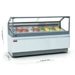 ثلاجة عرض ايس كريم 9 أطباق