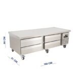 ثلاجة ستيل 4 درج مقاس 188 سم