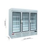 ثلاجة مشروبات رأسية 3 باب زجاج سعة 1550 لتر