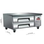 ثلاجة ستيل 2 درج 1.27 متر