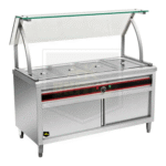 سخان طعام 4 احواض تاج زجاج مع تخزين صيني