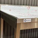 ⁦طاولة قابلة للتجميع ستانلس ستيل 304 مدعمة مع رف سفلي 120سم⁩ - الصورة ⁦3⁩