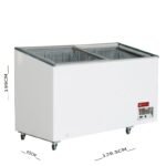 فريزر أبيض باب زجاجي 316 لتر