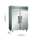 فريزر ستيل راسي 2 باب 1476 لتر