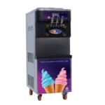 ماكينة ايس كريم سوداء بشاشة إنتاجية 35 لتر في الساعة