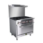 موقد غاز 6 شعلات مع فرن AK UNITED