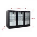 ثلاجة باك بار اسود 135 سم دايموند DIAMOND - Image 3