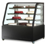 ثلاجة عرض حلويات اسود 120 سم منحني مدرج من DIAMOND