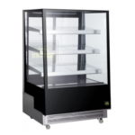 ثلاجة عرض حلويات اسود 90 سم مربع مائل دايموند صيني DIAMOND