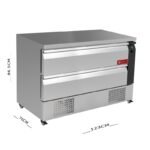 ثلاجة ستيل 2 درج 123 سم