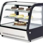 ثلاجه زجاجية للأطعمة الباردة بزجاج منحني 66 سم
