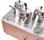 ⁦سماور شاي الشعلة تركي 3 اباريق بني AK UNITED⁩ - الصورة ⁦3⁩