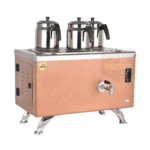 سماور شاي الشعلة تركي 3 اباريق بني AK UNITED