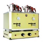 سماور شاي ذهبي جامبو 4 اباريق غاز تركي