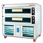 فرن بيتزا 2 دور رخام 4 صواني غاز ماليزي + خمارة 8 صواني BERJAYA