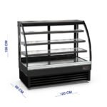 ثلاجة عرض حلويات وكيك 120 سم زجاج منحني