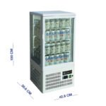 ثلاجة عرض المشروبات علي طاولة 78 لتر