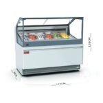 ثلاجة عرض ايس كريم 6 أطباق