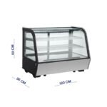 ثلاجة عرض على الطاولة للحلويات والمشروبات