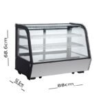 ثلاجة عرض على الطاولة للكافيهات 88 سم