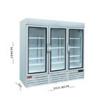 ثلاجة مشروبات رأسية 3 باب زجاج سعة 1547 لتر
