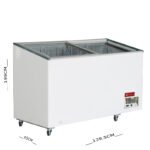 فريزر أبيض باب زجاجي 316 لتر